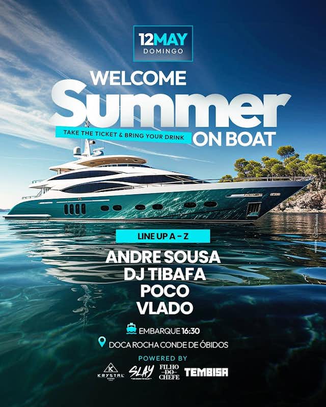 Welcome summer on boat